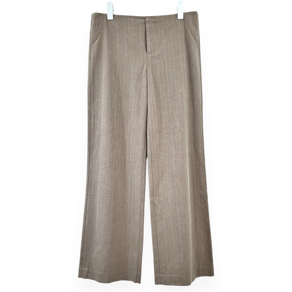 NWT Reformation Gray "Vida" Striped Low Rise Relaxed Fit Trousers Pants sz 6